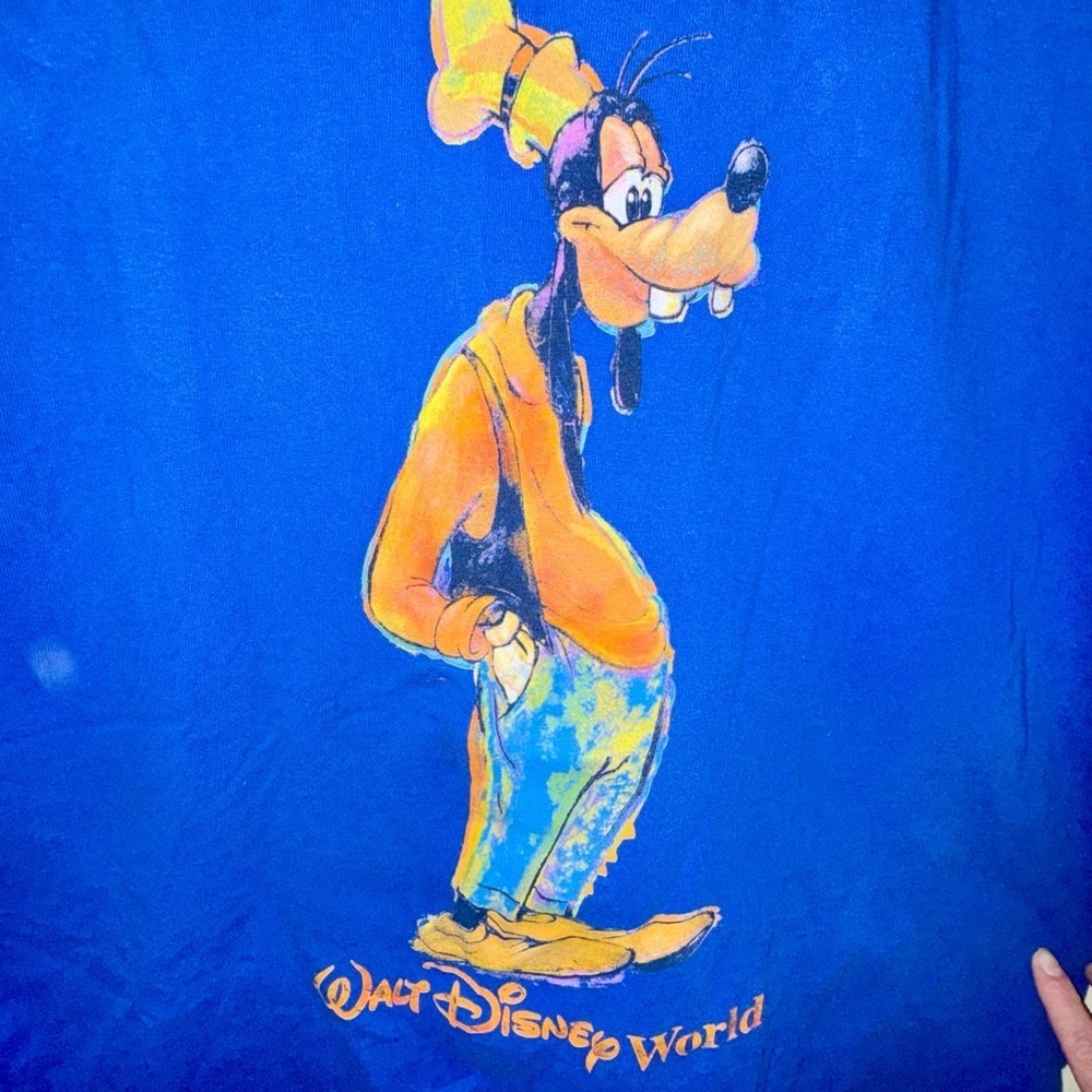 Vintage Disney Blue Goofy Short Sleeve Boxy Tee